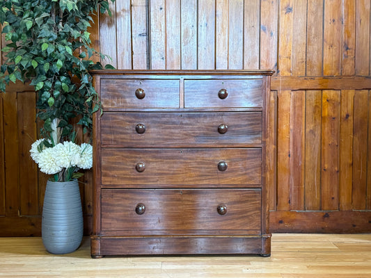 Victorian Chest Of Drawers \ Antique Mahogany Drawers \ Bedroom Storage Draws