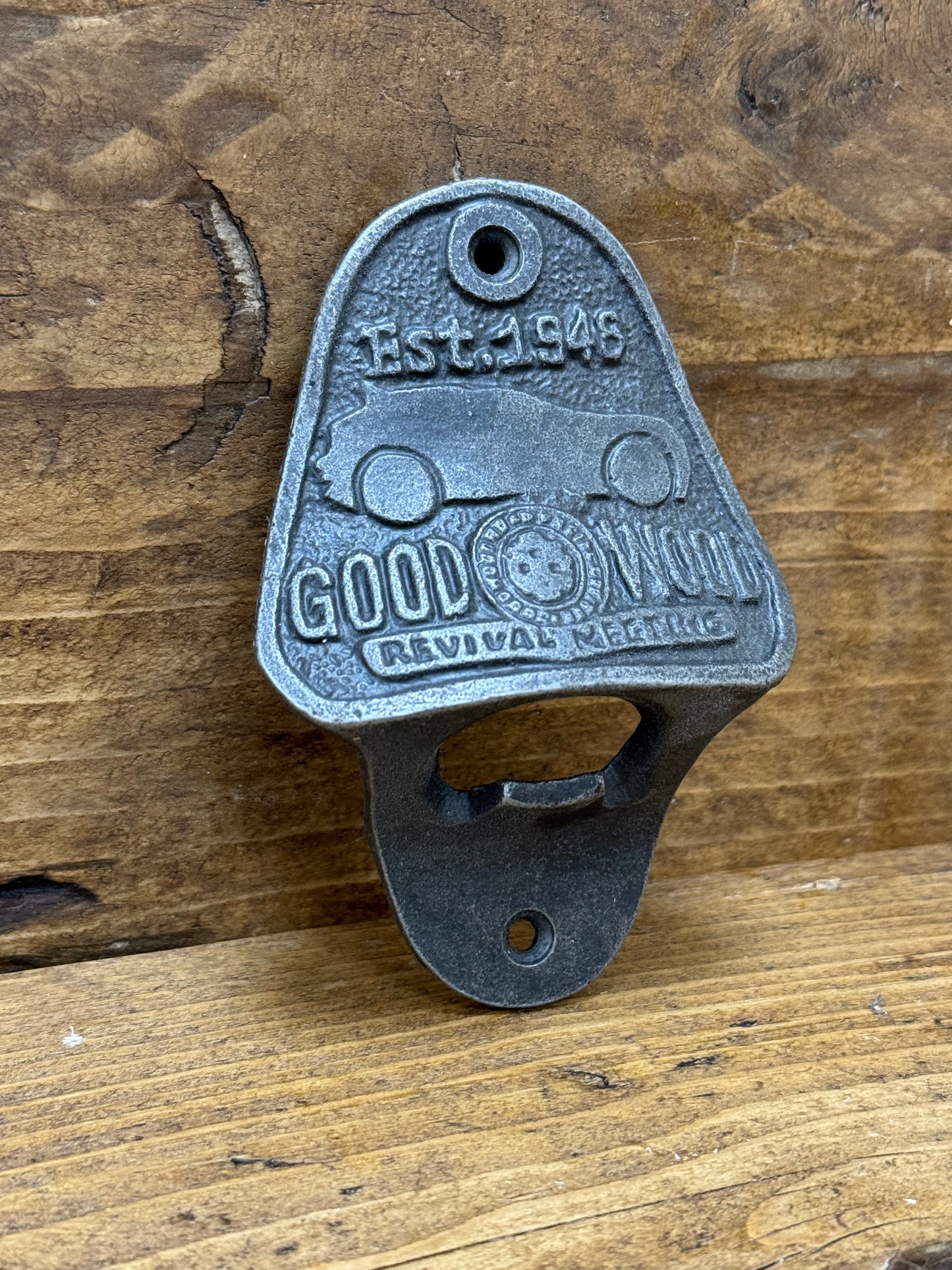 GOODWOOD \ Cast Iron Wall Mounted Bottle Opener \ Vintage Style Home Bar