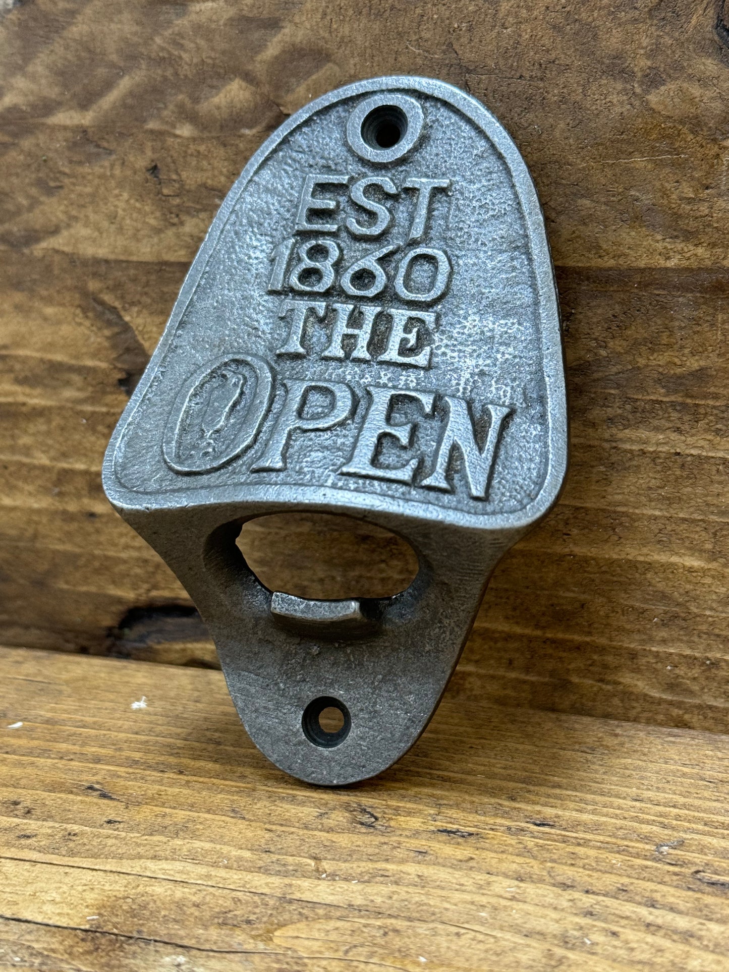 THE OPEN GOLF \ Cast Iron Wall Mounted Bottle Opener \ Vintage Style Home Bar