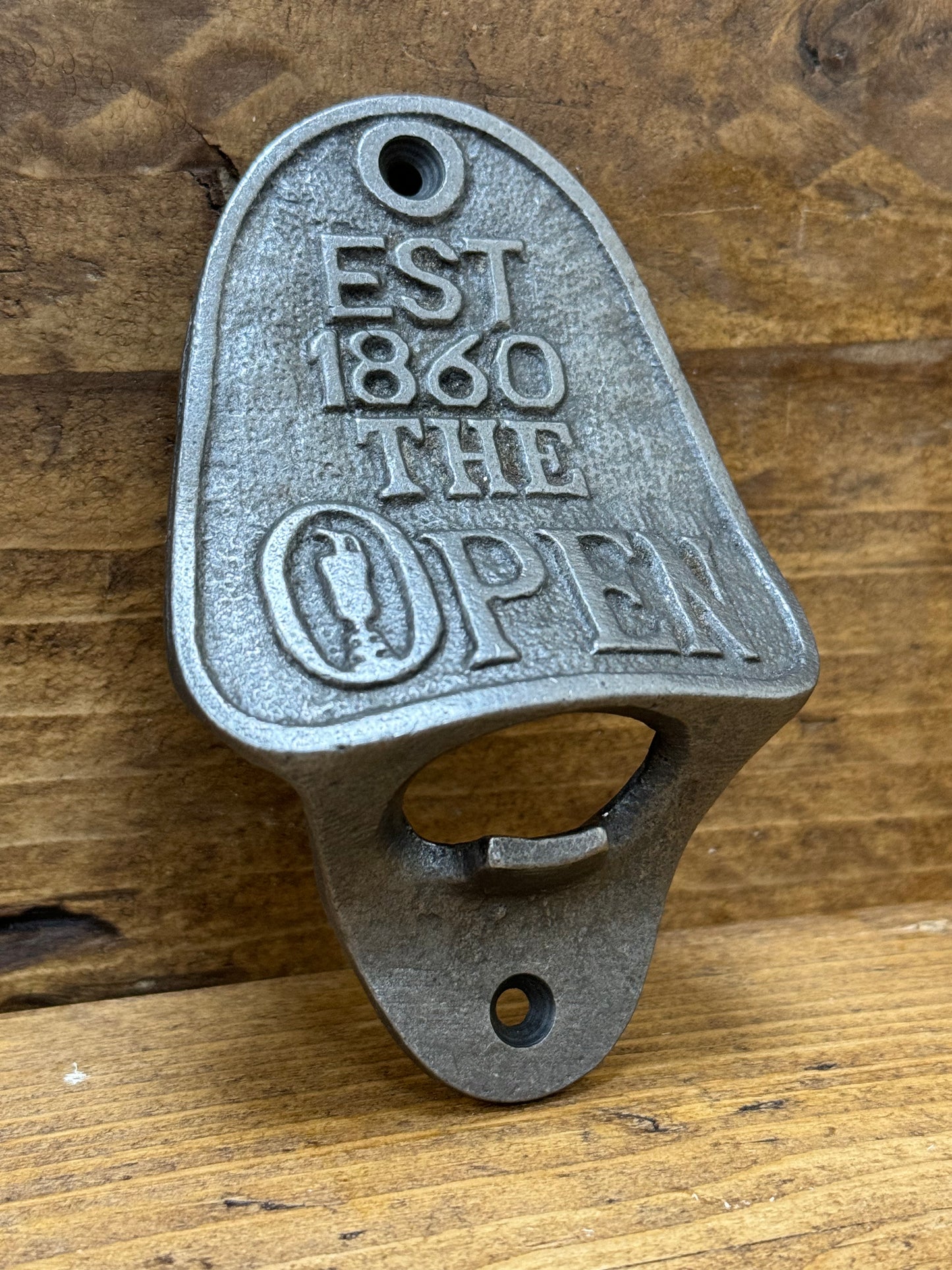 THE OPEN GOLF \ Cast Iron Wall Mounted Bottle Opener \ Vintage Style Home Bar