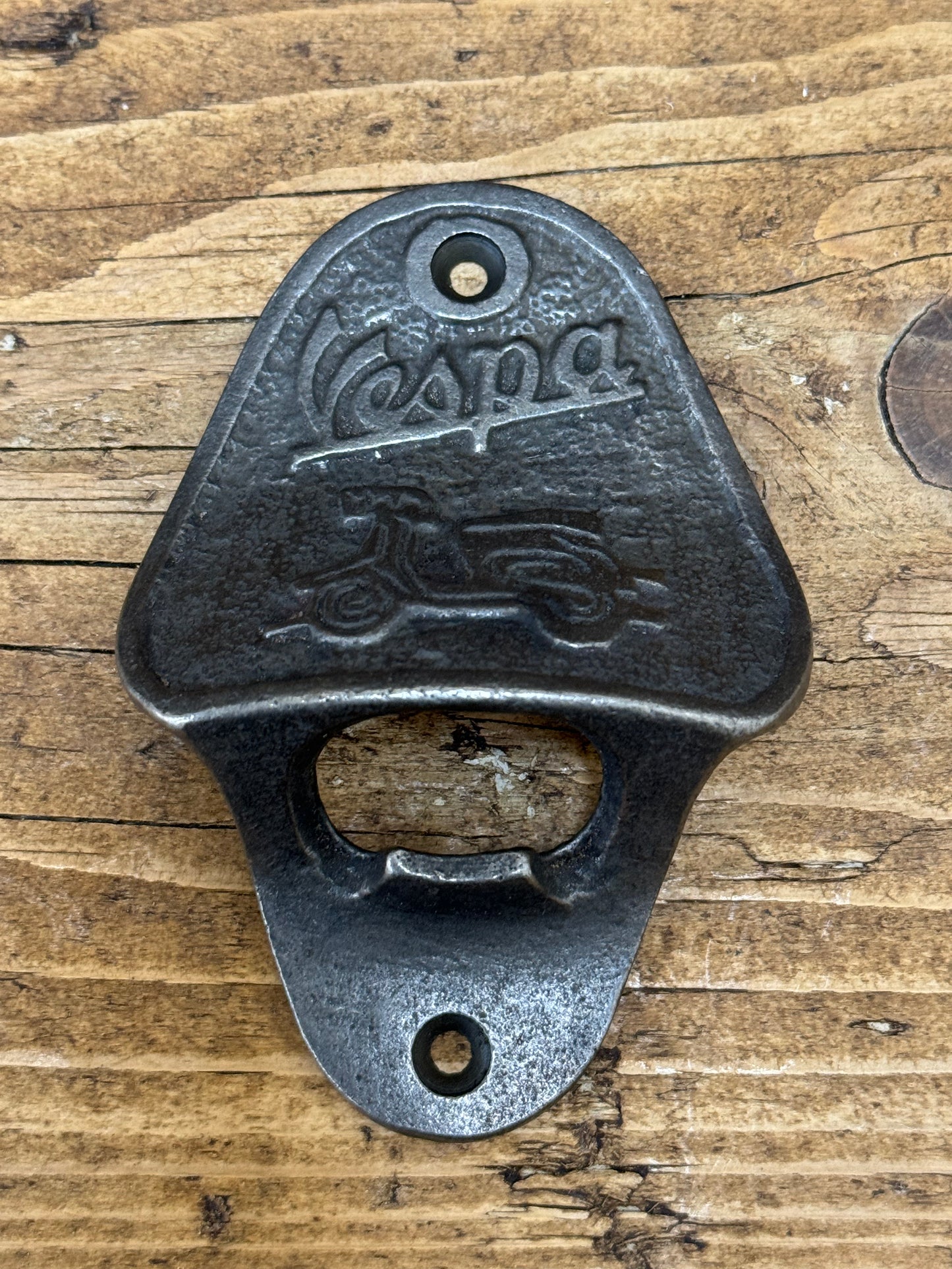 VESPA \ Cast Iron Wall Mounted Bottle Opener \ Vintage Style Home Bar