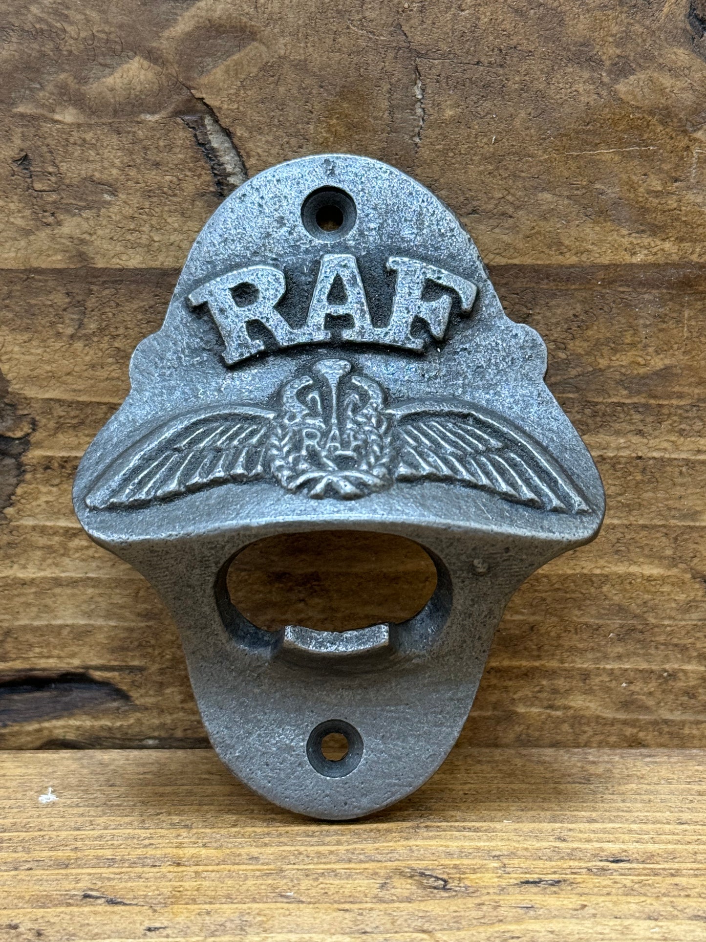 RAF Royal Air Force \ Cast Iron Wall Mounted Bottle Opener \ Vintage Style Home Bar