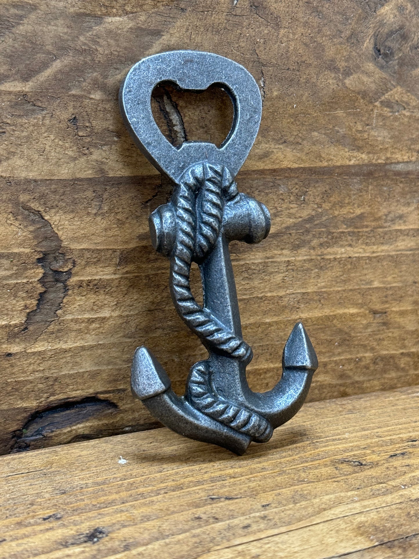 ANCHOR \ Cast Iron Handheld Bottle Opener \ Vintage Style Home Bar