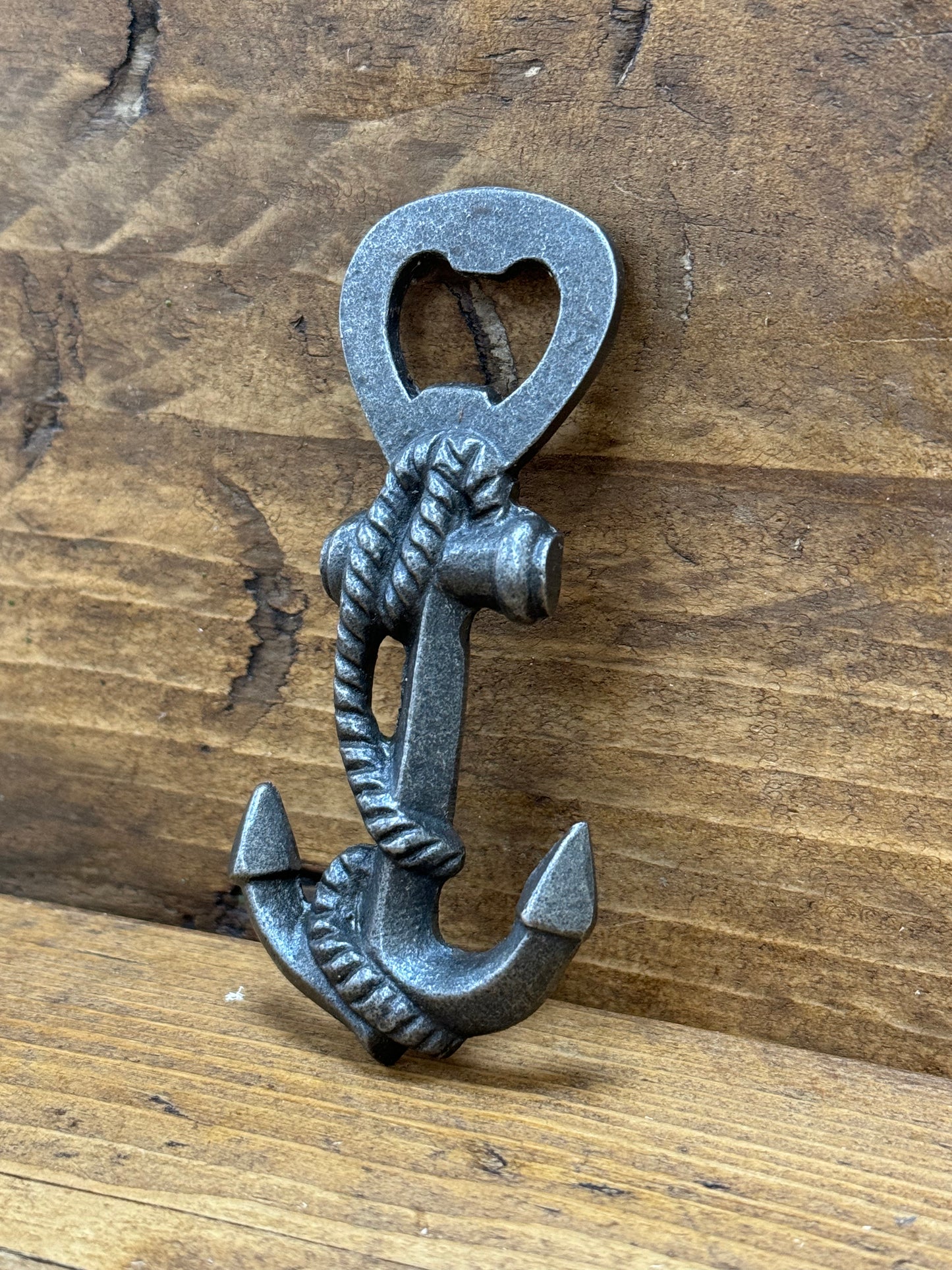 ANCHOR \ Cast Iron Handheld Bottle Opener \ Vintage Style Home Bar