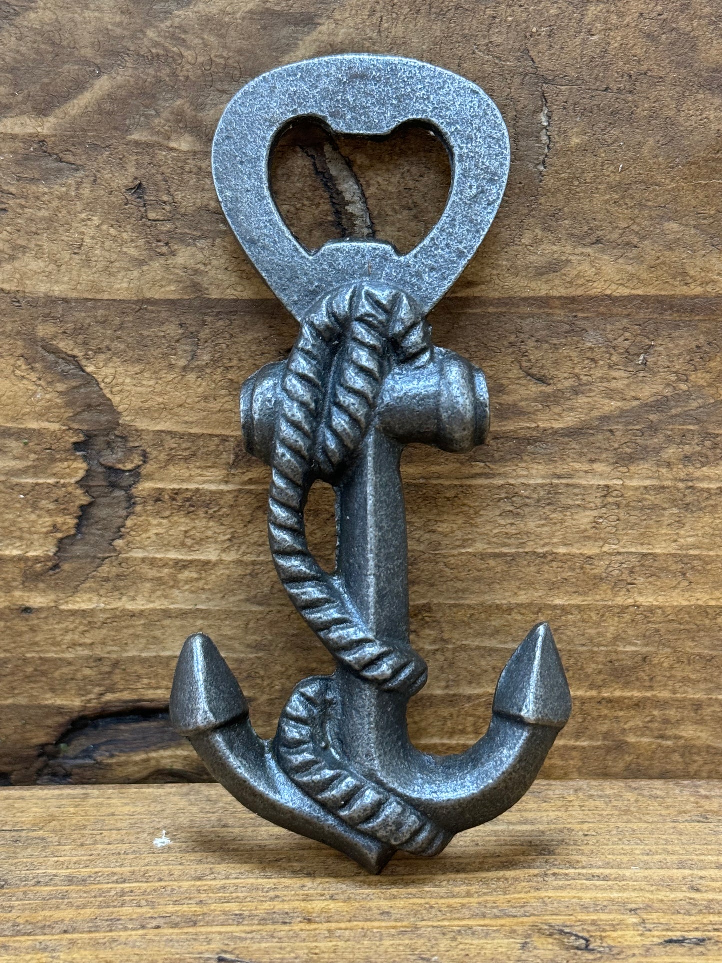 ANCHOR \ Cast Iron Handheld Bottle Opener \ Vintage Style Home Bar