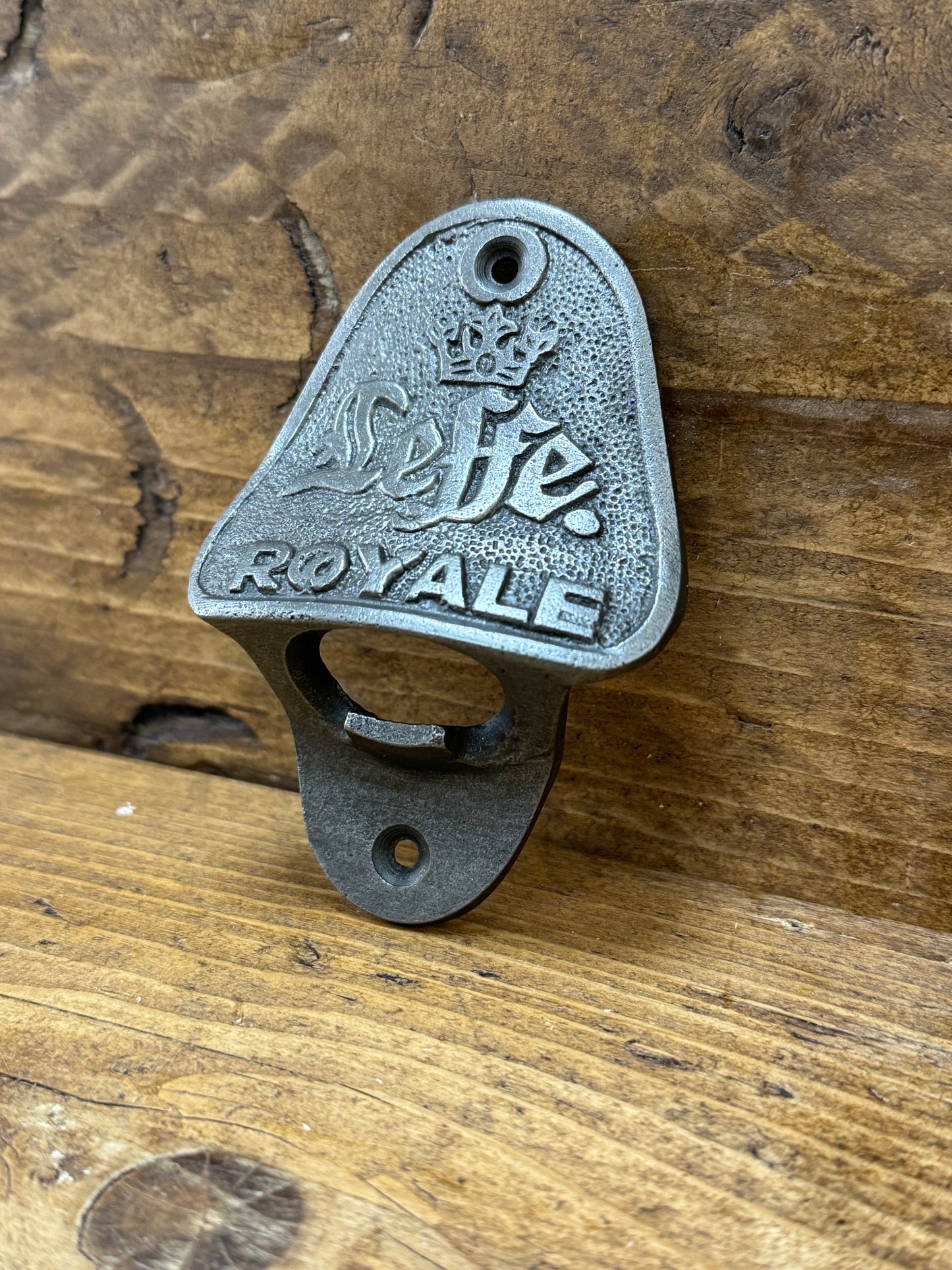 LEFFE \ Cast Iron Wall Mounted Bottle Opener \ Vintage Style Home Bar