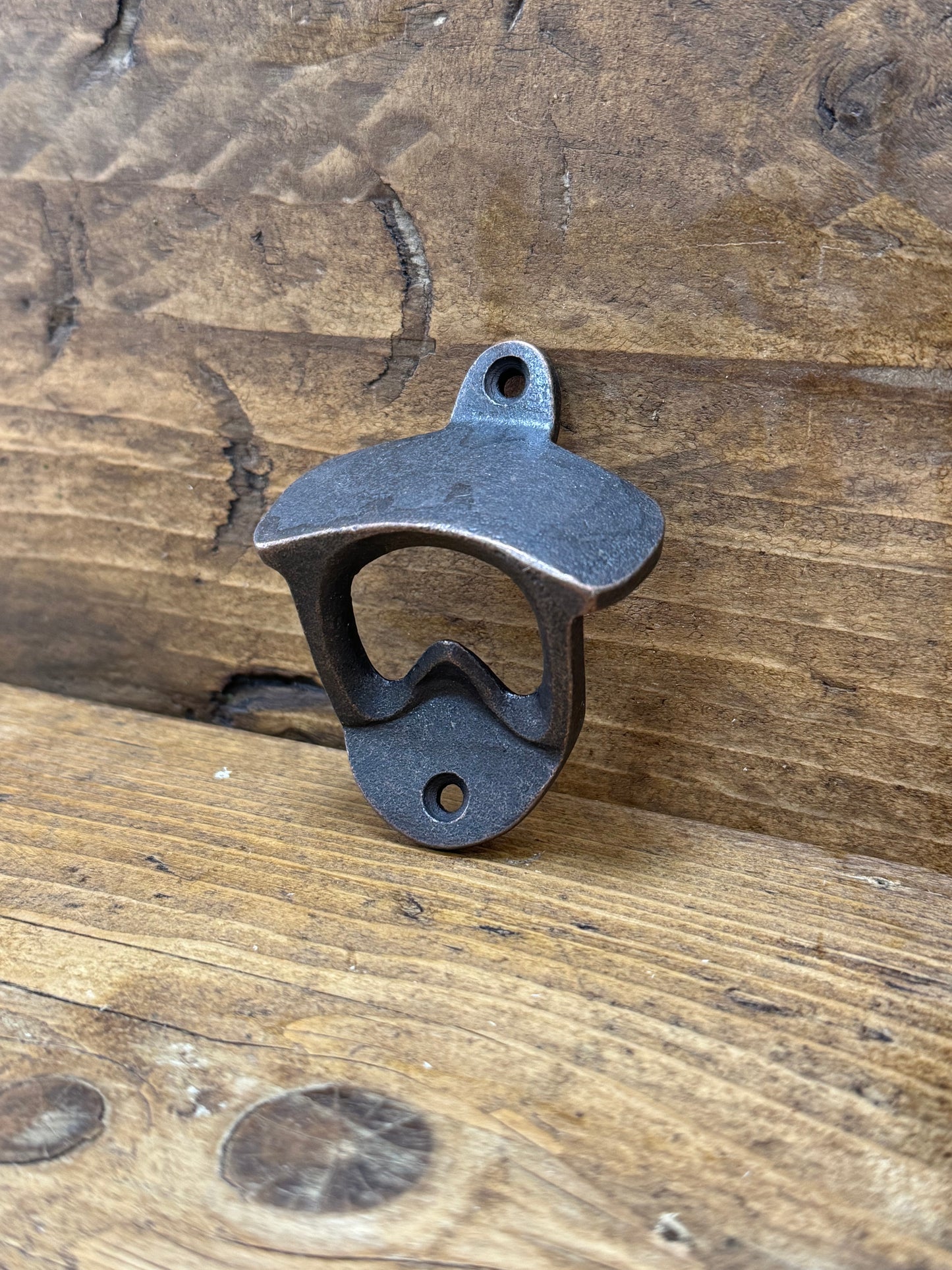 COPPER \\ Cast Iron Wall Mounted Bottle Opener \ Vintage Style Home Bar