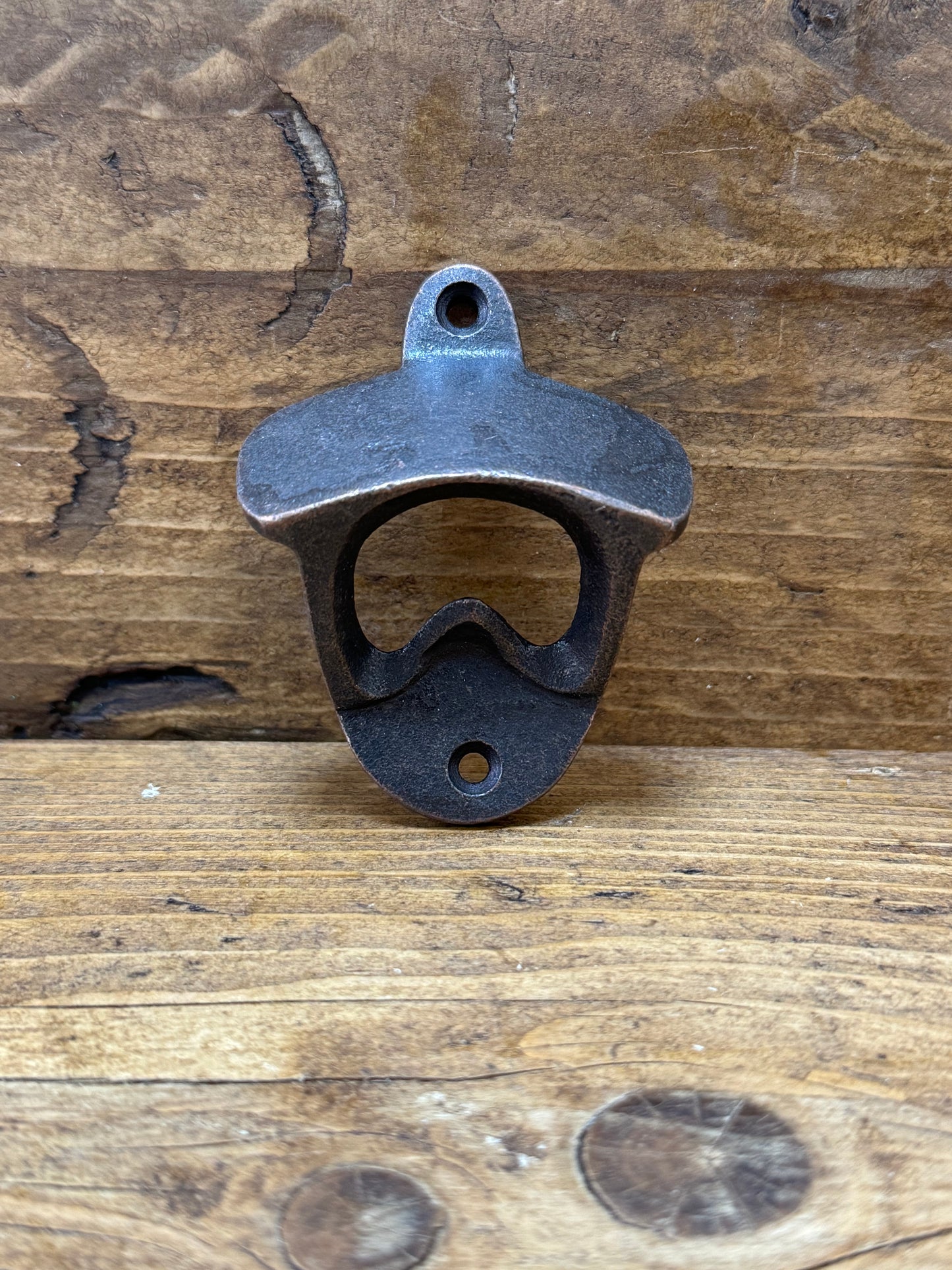 COPPER \\ Cast Iron Wall Mounted Bottle Opener \ Vintage Style Home Bar