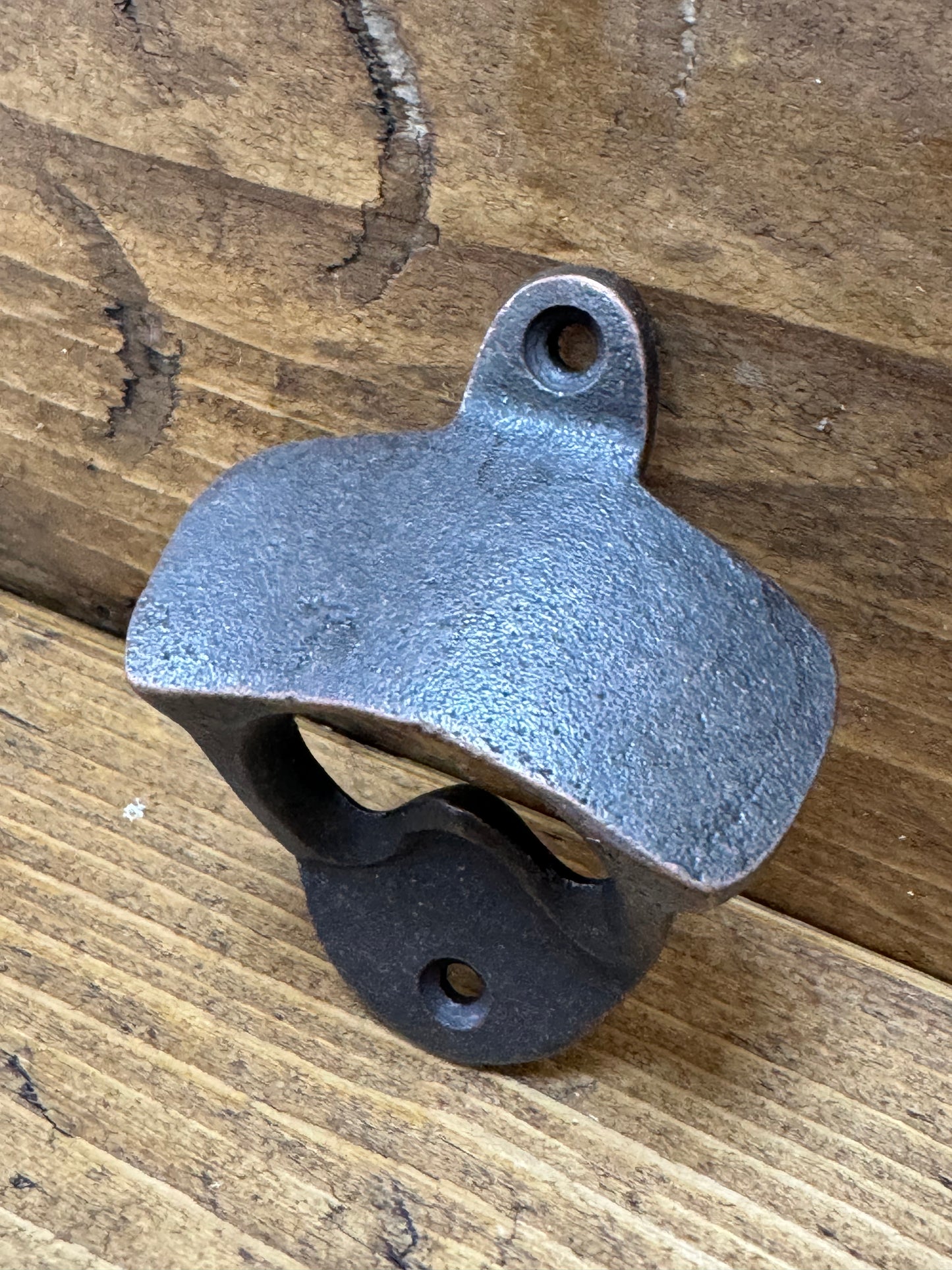 COPPER \\ Cast Iron Wall Mounted Bottle Opener \ Vintage Style Home Bar