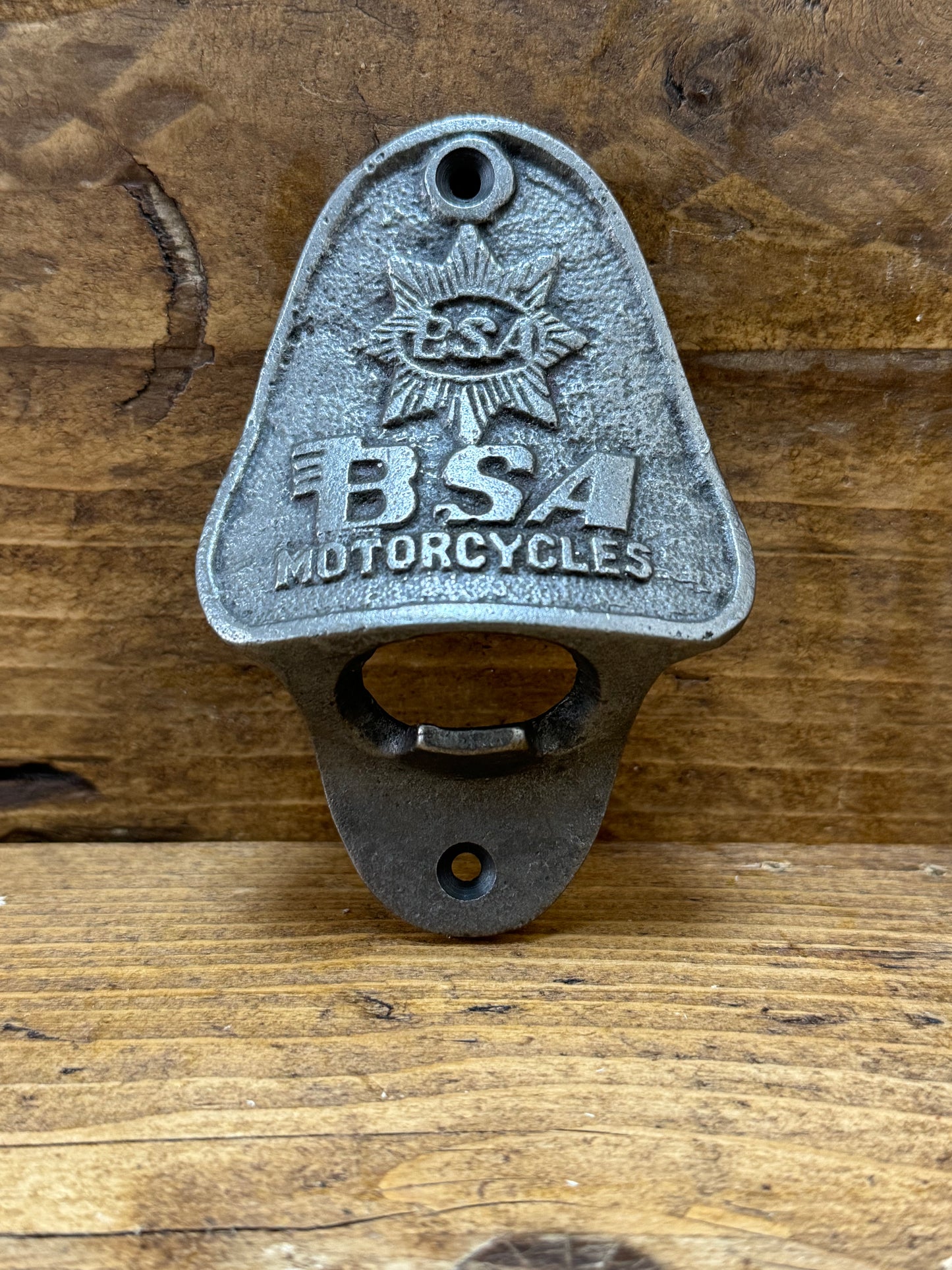 BSA Motorcycles \ Cast Iron Wall Mounted Bottle Opener \ Vintage Style Home Bar