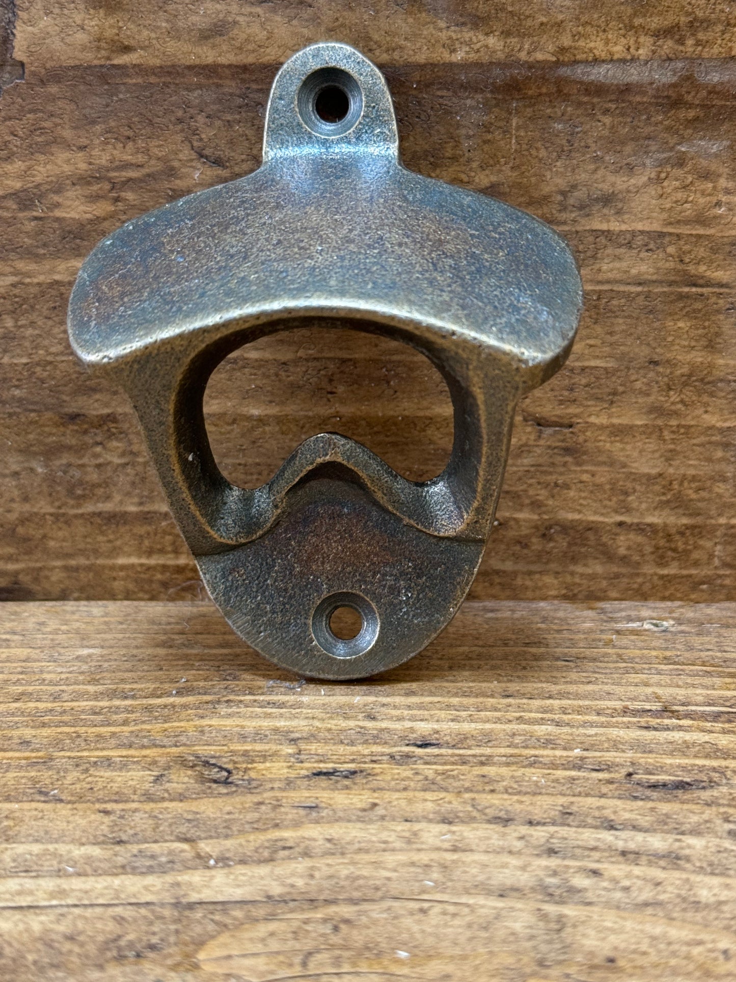 BRASS \\ Cast Iron Wall Mounted Bottle Opener \ Vintage Style Home Bar