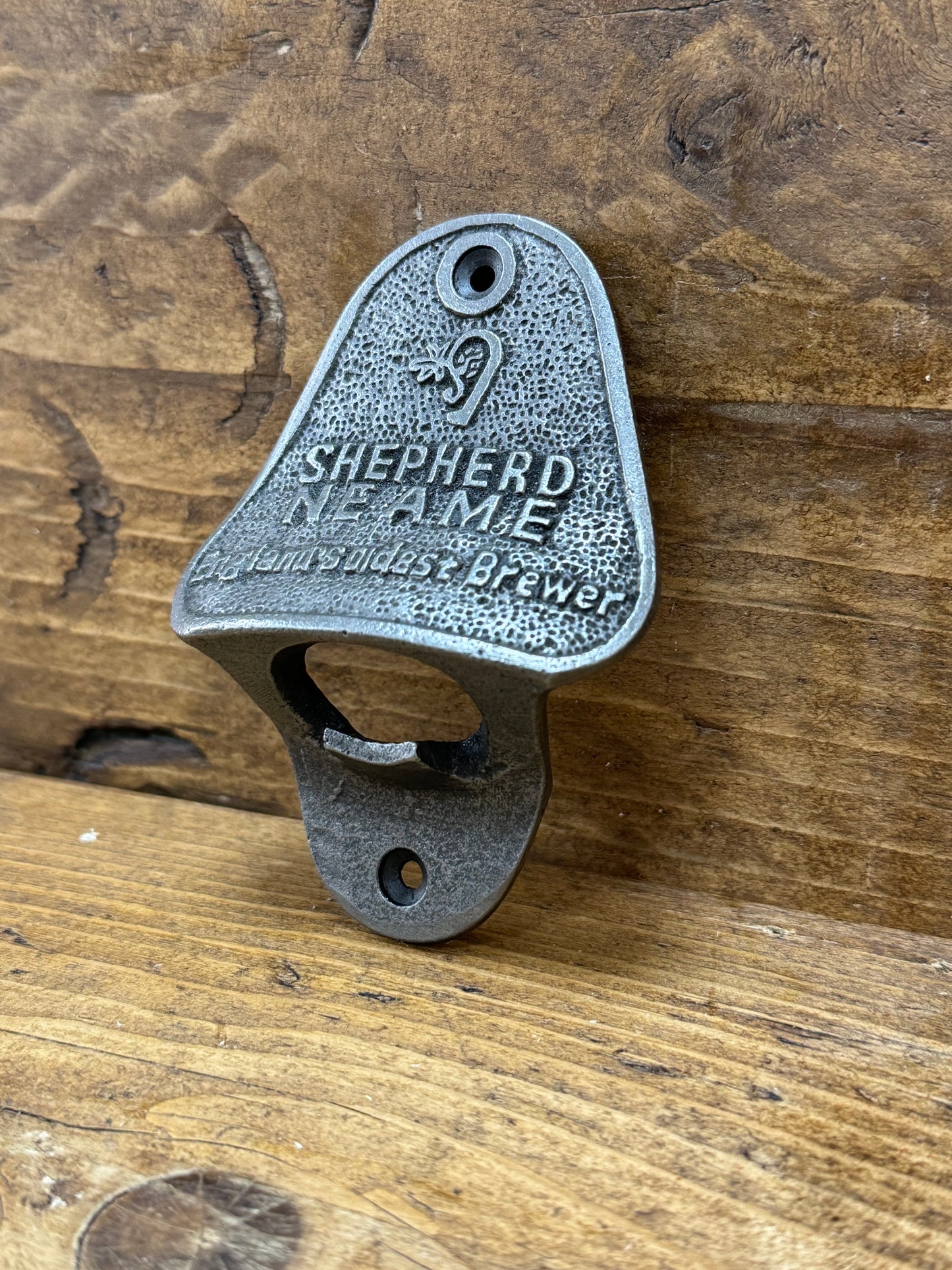 SHEPHERD NEAME \ Cast Iron Wall Mounted Bottle Opener \ Vintage Style Home Bar