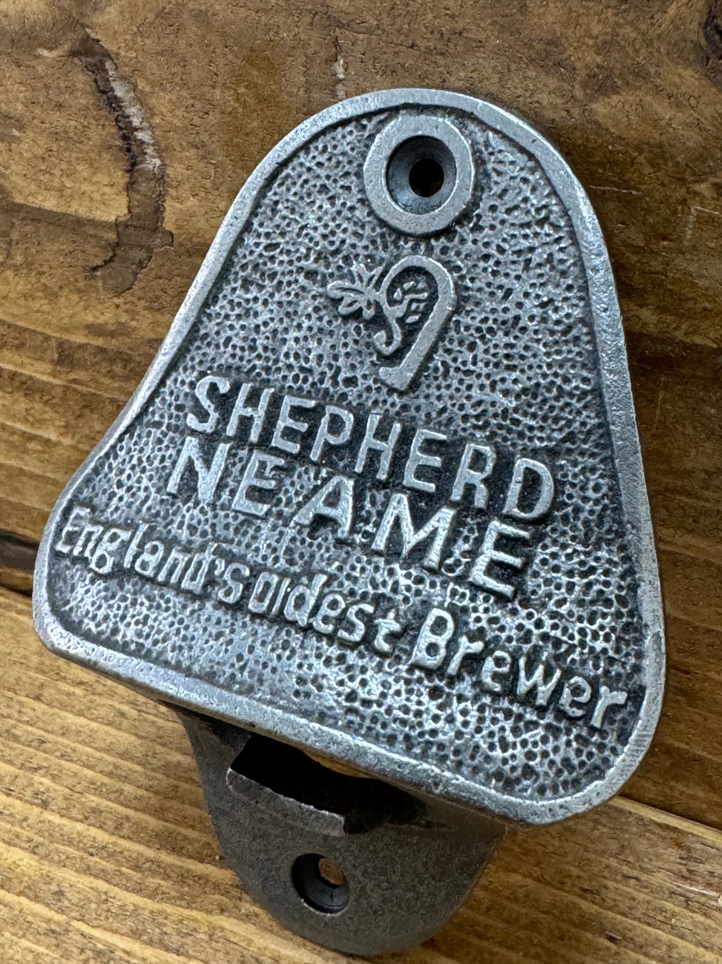 SHEPHERD NEAME \ Cast Iron Wall Mounted Bottle Opener \ Vintage Style Home Bar