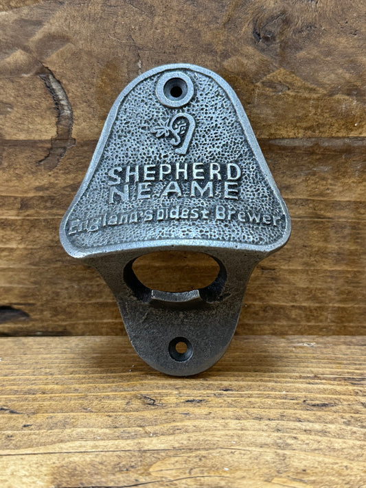 SHEPHERD NEAME \ Cast Iron Wall Mounted Bottle Opener \ Vintage Style Home Bar