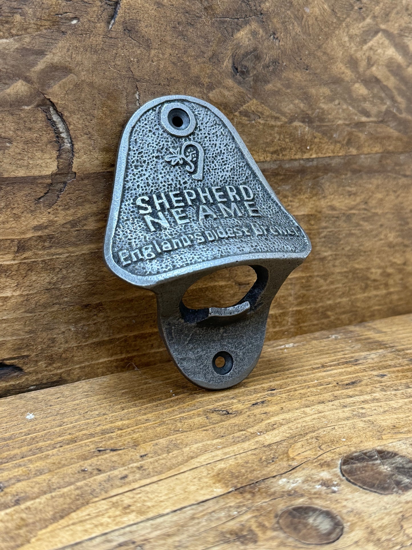 SHEPHERD NEAME \ Cast Iron Wall Mounted Bottle Opener \ Vintage Style Home Bar