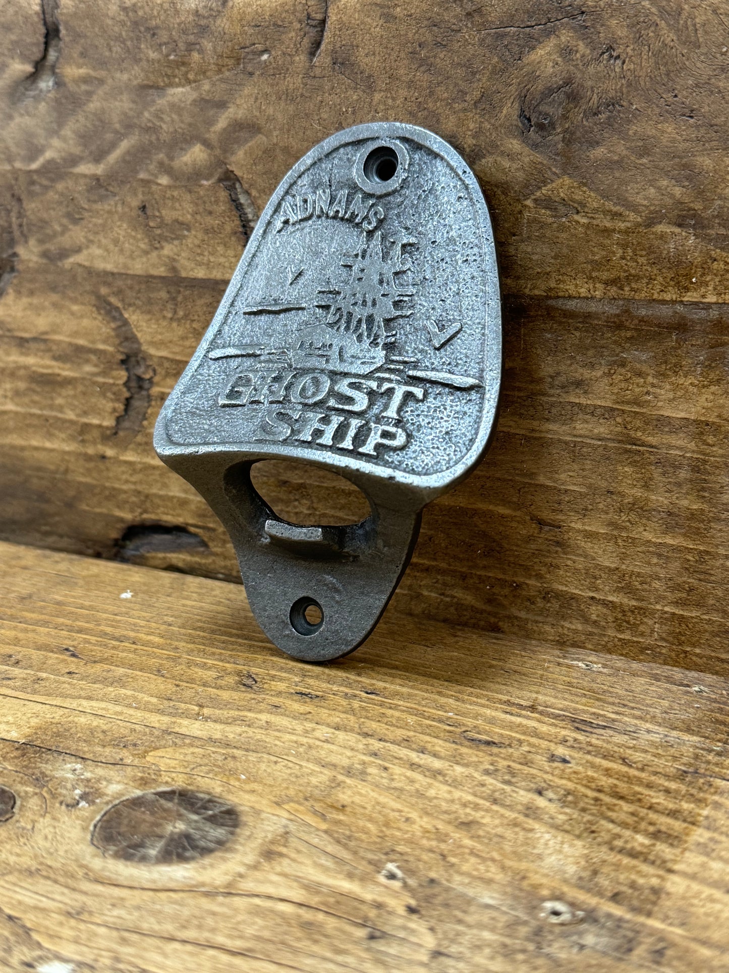 ADNAMS GHOST SHIP \ Cast Iron Wall Mounted Bottle Opener \ Vintage Style Home Bar