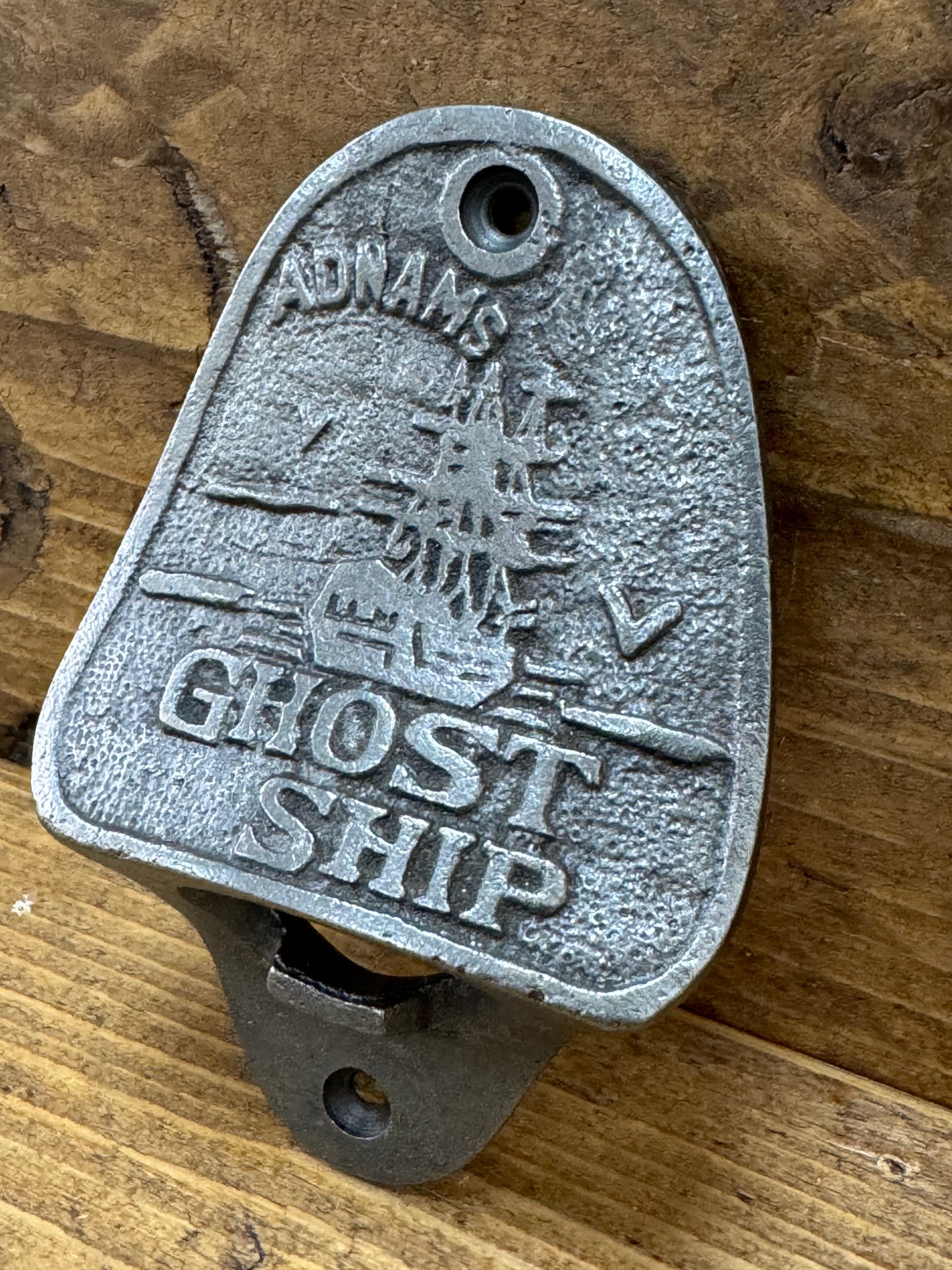 ADNAMS GHOST SHIP \ Cast Iron Wall Mounted Bottle Opener \ Vintage Style Home Bar