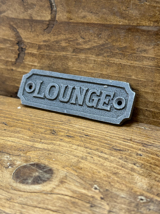 LOUNGE \ Cast Iron Rustic Industrial Style Heavy Plaque