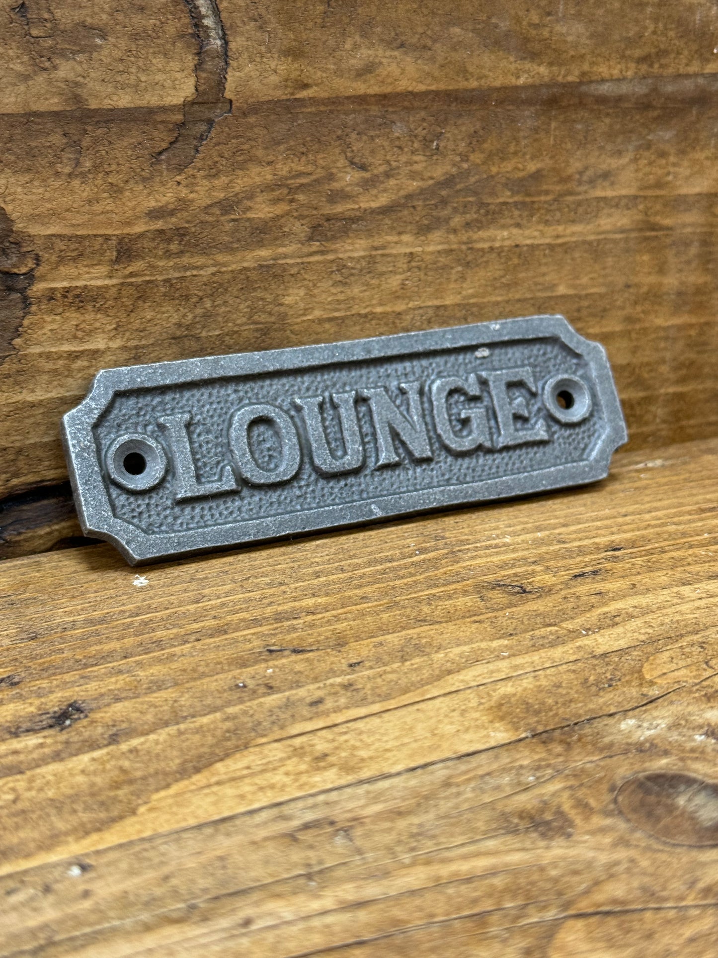 LOUNGE \ Cast Iron Rustic Industrial Style Heavy Plaque