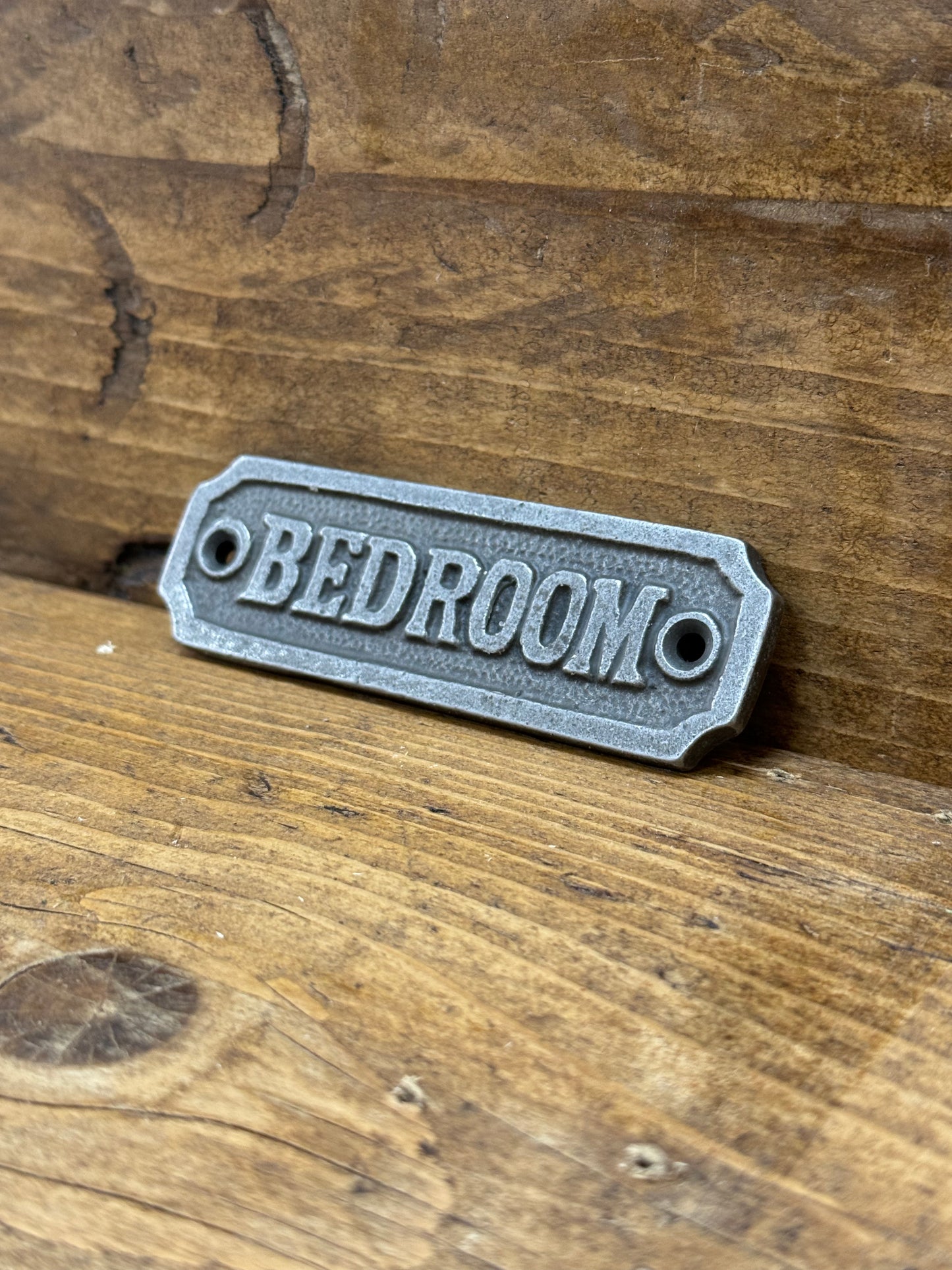 BEDROOM \ Cast Iron Rustic Industrial Style Heavy Plaque Sign