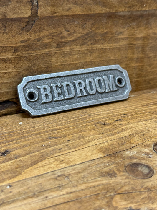 BEDROOM \ Cast Iron Rustic Industrial Style Heavy Plaque Sign