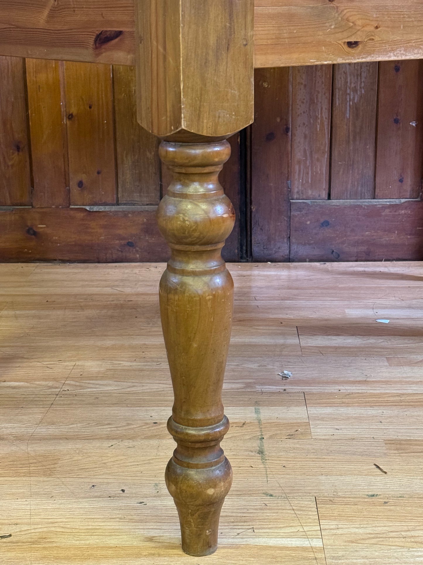 Rustic Old Pine Shop Kitchen Table \ Chunky Farmhouse Dining Table