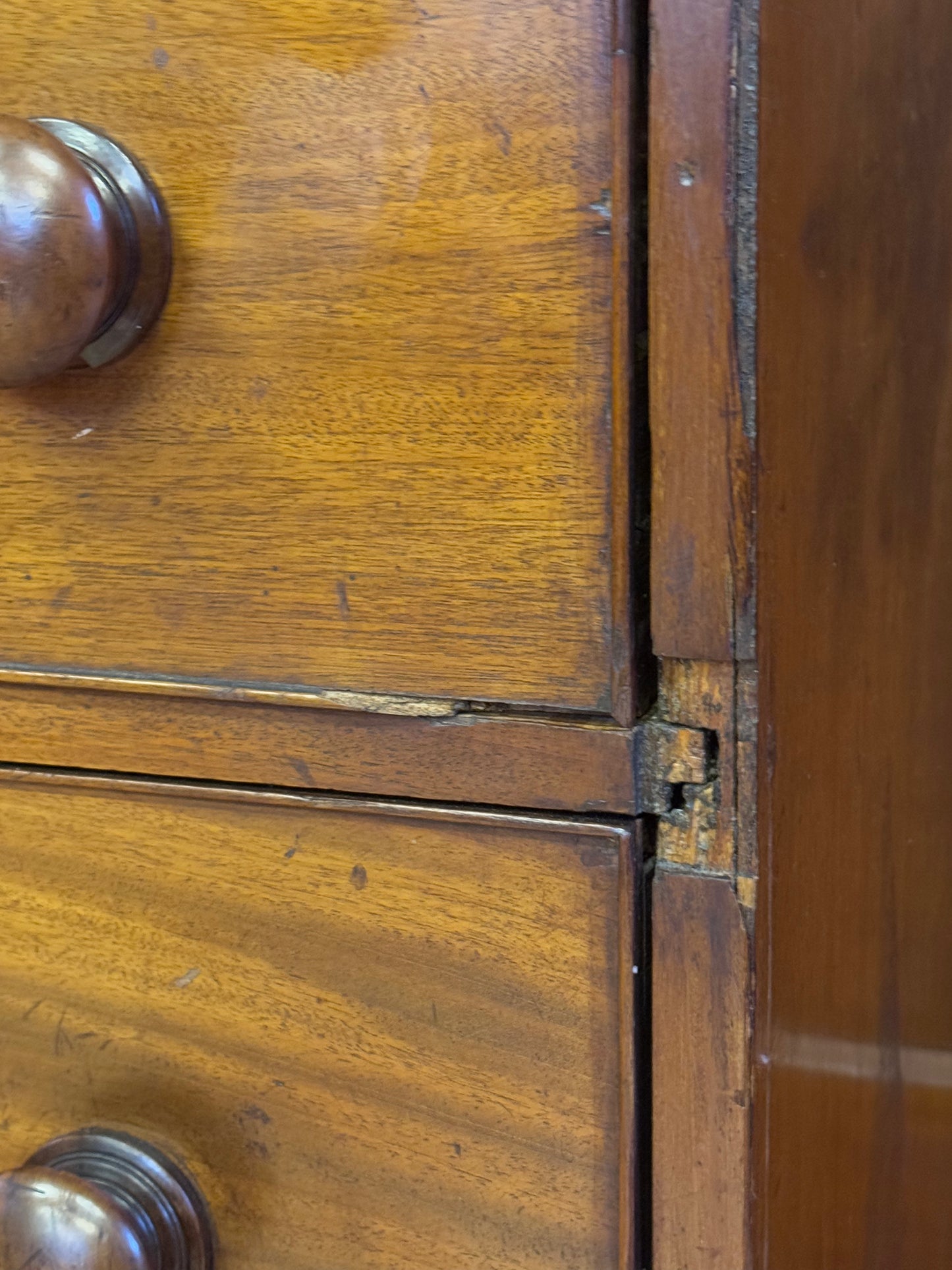 Victorian Split Chest Of Drawers \ Antique Mahogany Bedroom Storage Draws