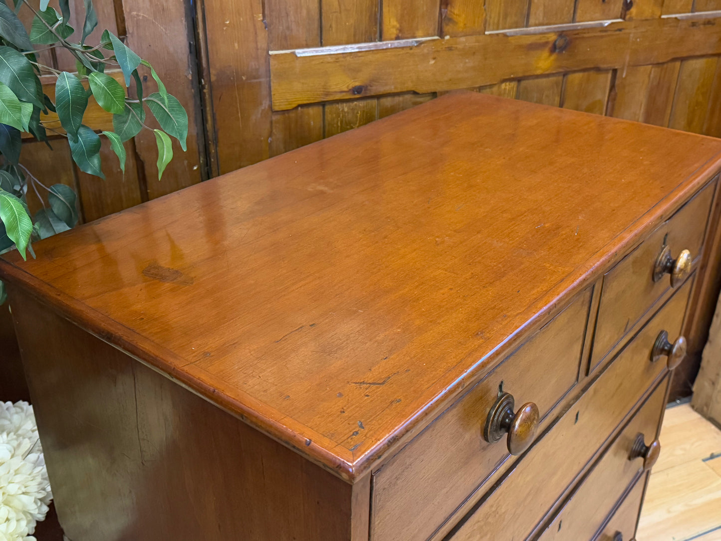 Victorian Split Chest Of Drawers \ Antique Mahogany Bedroom Storage Draws