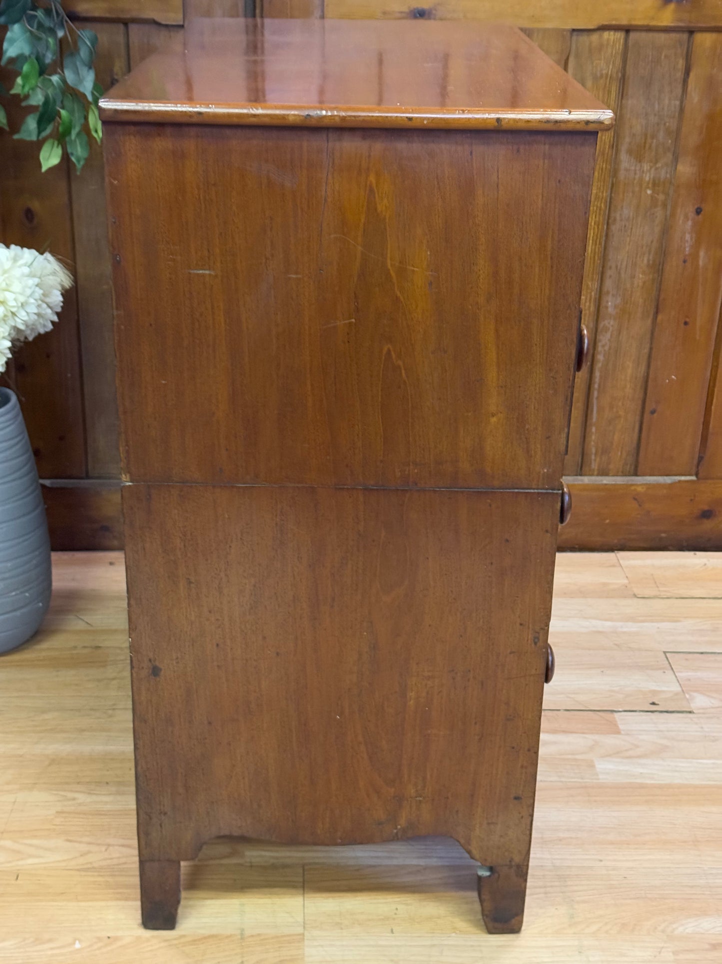 Victorian Split Chest Of Drawers \ Antique Mahogany Bedroom Storage Draws