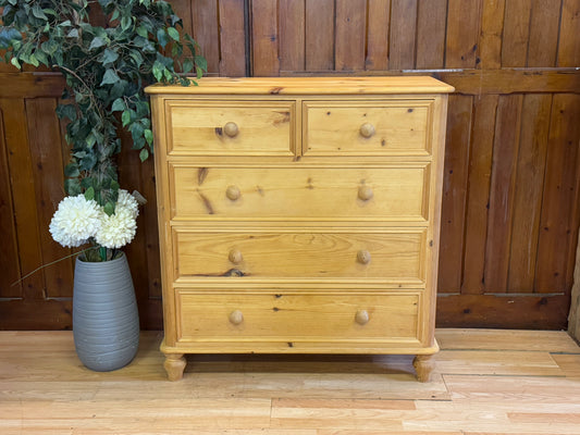 Large Farmhouse Pine Chest of Drawers \ Victorian Style Pine Shop Storage Draws