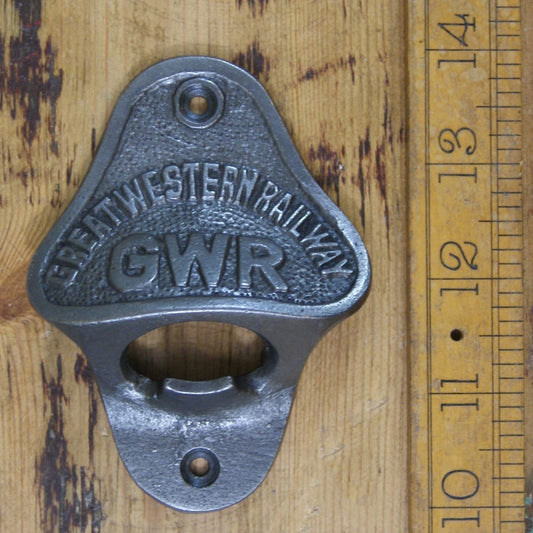 GWR Great Western Railway \ Cast Iron Wall Mounted Bottle Opener \ Vintage Style Home Bar