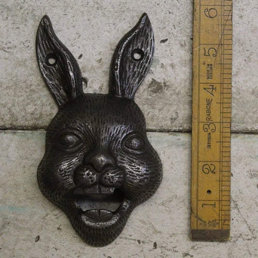 RABBIT / HARE \ Cast Iron Wall Mounted Bottle Opener \ Vintage Style Home Bar