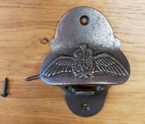 RAF Royal Air Force \ Cast Iron Wall Mounted Bottle Opener \ Vintage Style Home Bar