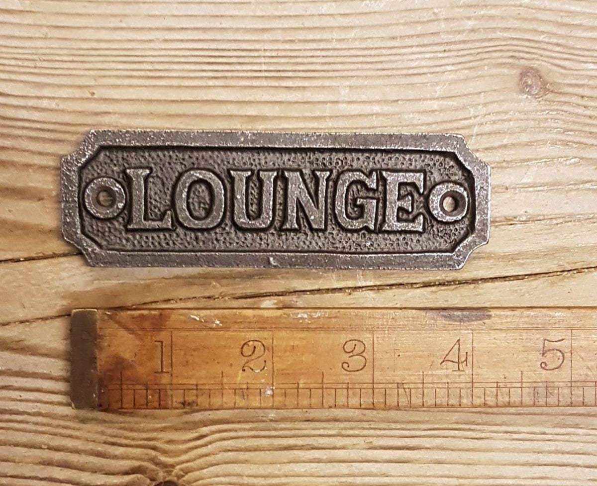 LOUNGE \ Cast Iron Rustic Industrial Style Heavy Plaque