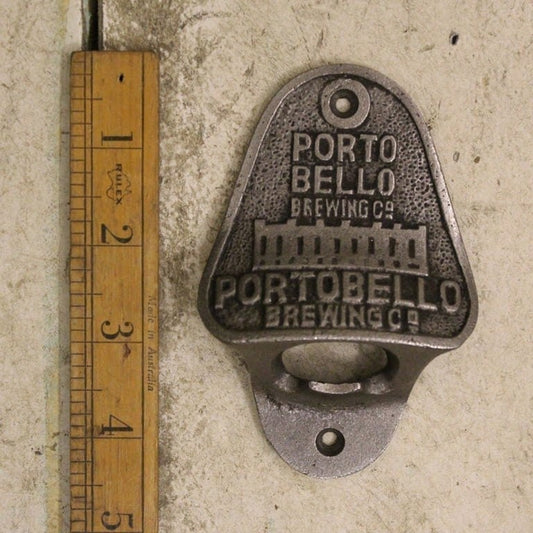 PORTOBELLO BREWERY \ Cast Iron Wall Mounted Bottle Opener \ Vintage Style Home Bar