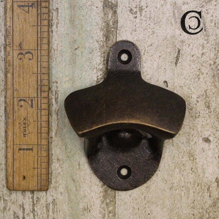 COPPER \\ Cast Iron Wall Mounted Bottle Opener \ Vintage Style Home Bar