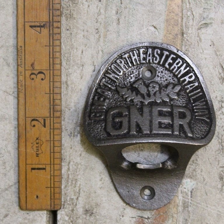 GNER \ Cast Iron Wall Mounted Bottle Opener \ Vintage Style Home Bar