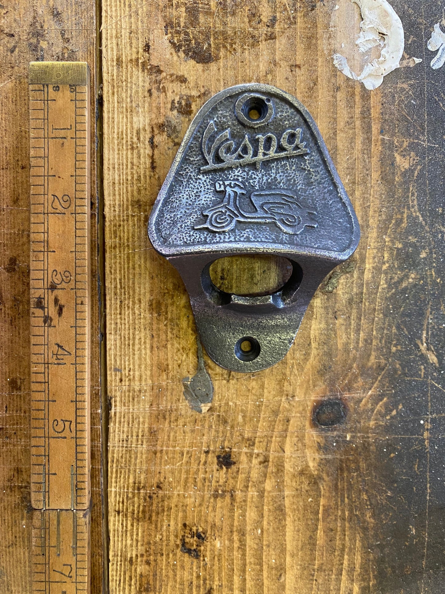 VESPA \ Cast Iron Wall Mounted Bottle Opener \ Vintage Style Home Bar