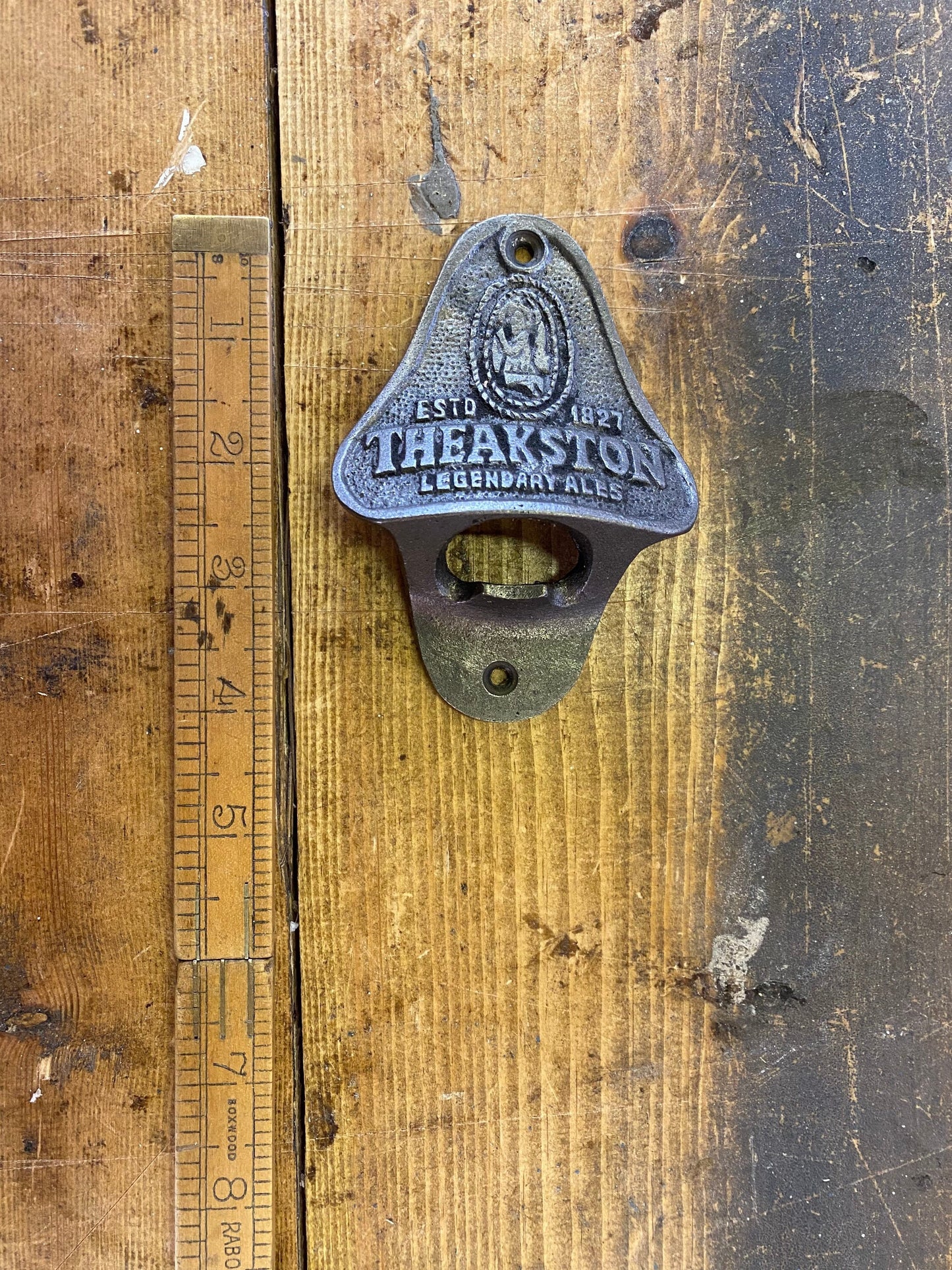 THEAKSTON ALE \ Cast Iron Wall Mounted Bottle Opener \ Vintage Style Home Bar