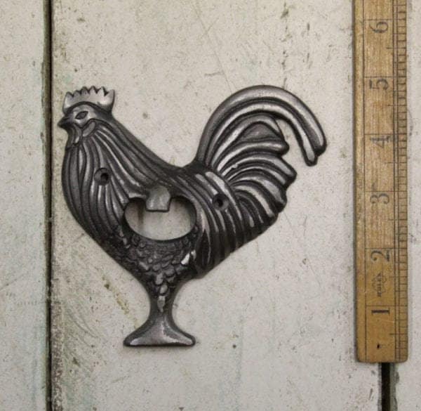 COCKEREL CHICKEN \ Cast Iron Wall Mounted Bottle Opener \ Vintage Style Home Bar