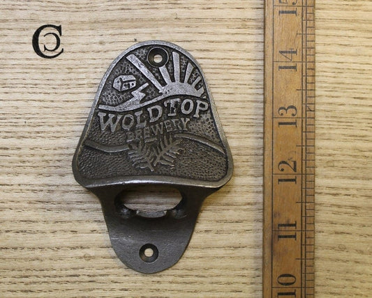 WORLD TOP BREWERY \ Cast Iron Wall Mounted Bottle Opener \Vintage Style Home Bar