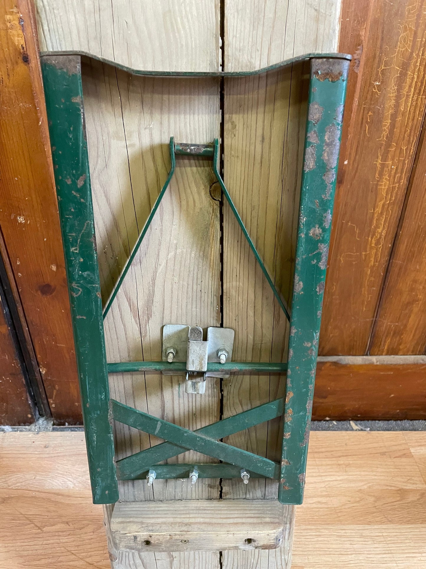 Vintage Industrial German Beer Bench \ Dining Table Bench \ 7ft Hallway Bench \ Trestle Seating