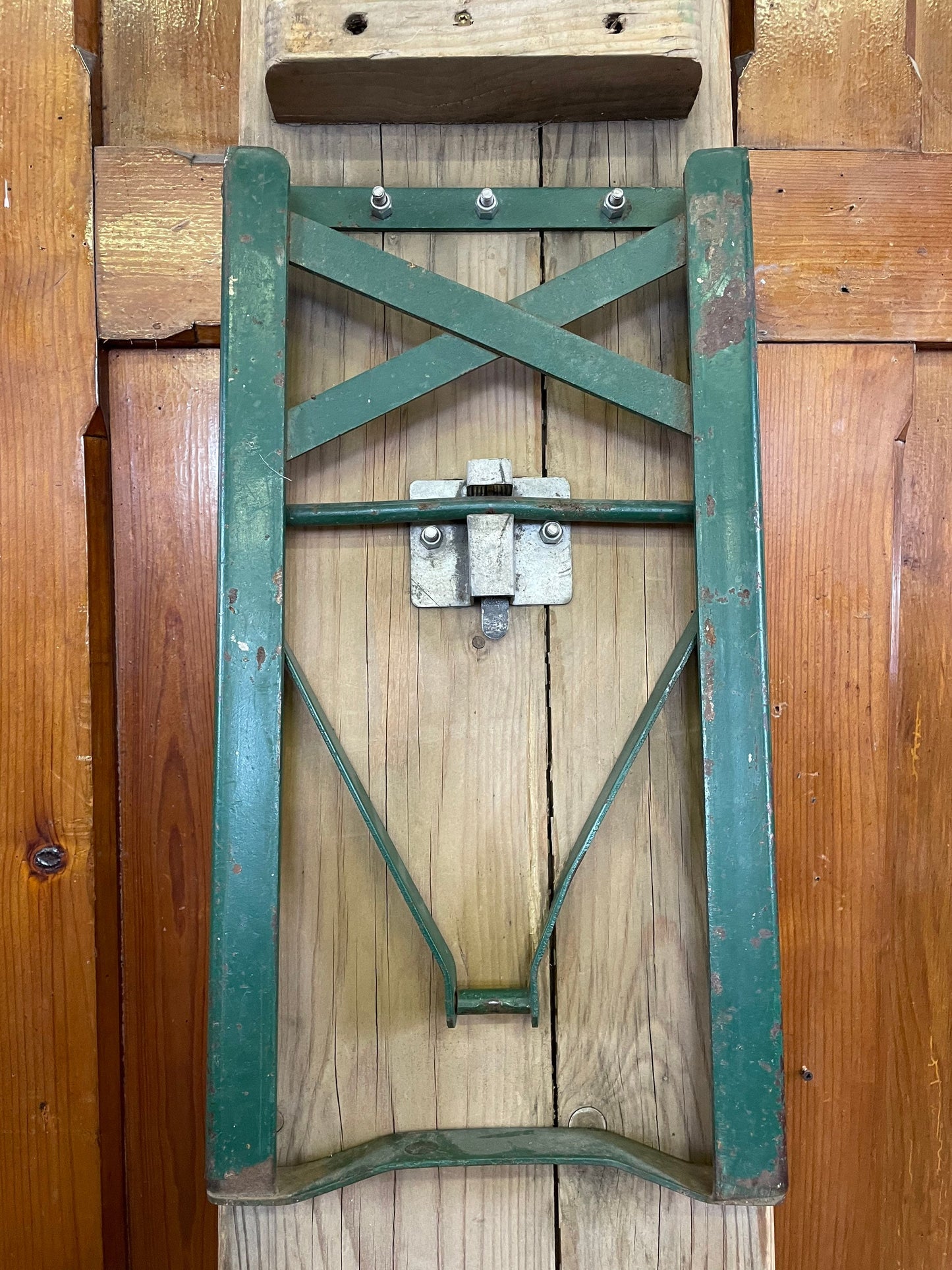 Vintage Industrial German Beer Bench \ Dining Table Bench \ 7ft Hallway Bench \ Trestle Seating