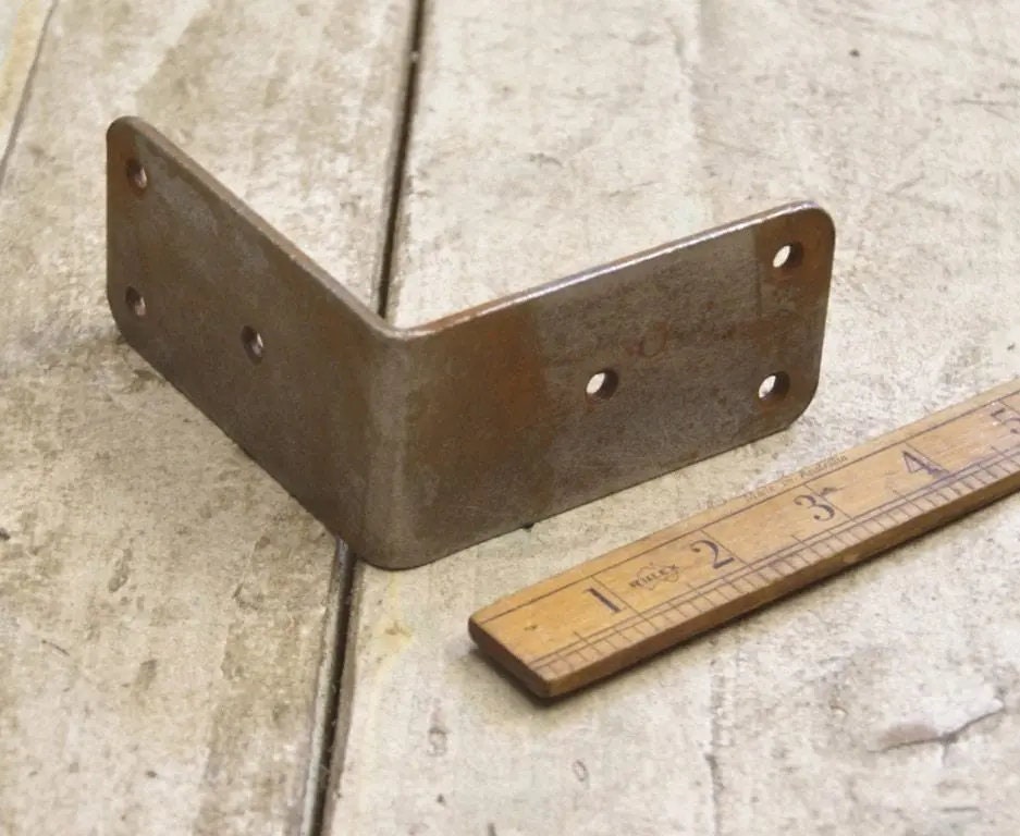 BUTCHERS BLOCK CORNERS \ Set Of 4 Furniture Corner Straps Protectors \ Rustic Industrial Homeware and Decor \