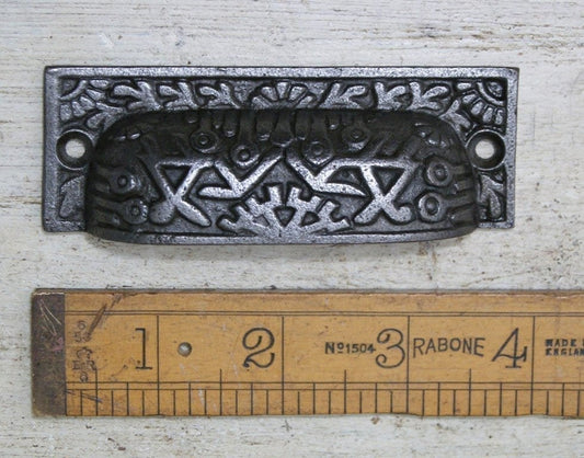 STEAM PUNK \ Antique Style Square Cast Iron Cup Handle 98mm \ Upcycle \ Pack of 1 or 10