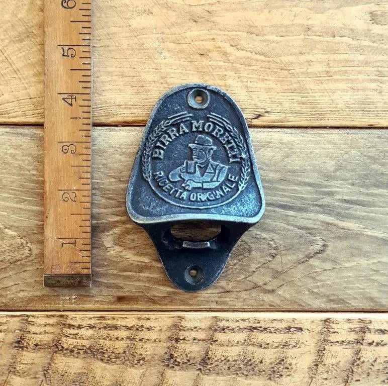 Cast Iron Bottle Opener \ With Cap Catcher \ Wall Mounted \ Vintage Gift Home Bar \ Different Designs Available