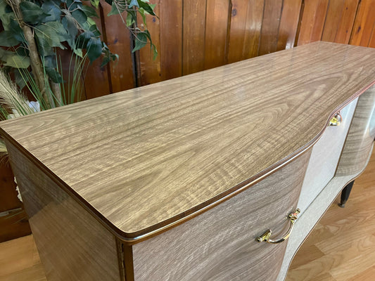 Mid Century Formica Sideboard \ Retro Cocktail Drinks Cabinet \ Stonehill or Berry Furniture