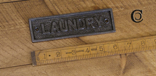 LAUNDRY \ Cast Iron Room Door Plaque \ Wall Sign \ vintage \ retro \ Industrial \ KITCHEN \ Home Decor