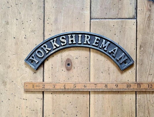 YORKSHIREMAN \ Cast Iron Room Door Plaque \ Wall Sign \ vintage \ retro \ Industrial \ KITCHEN \