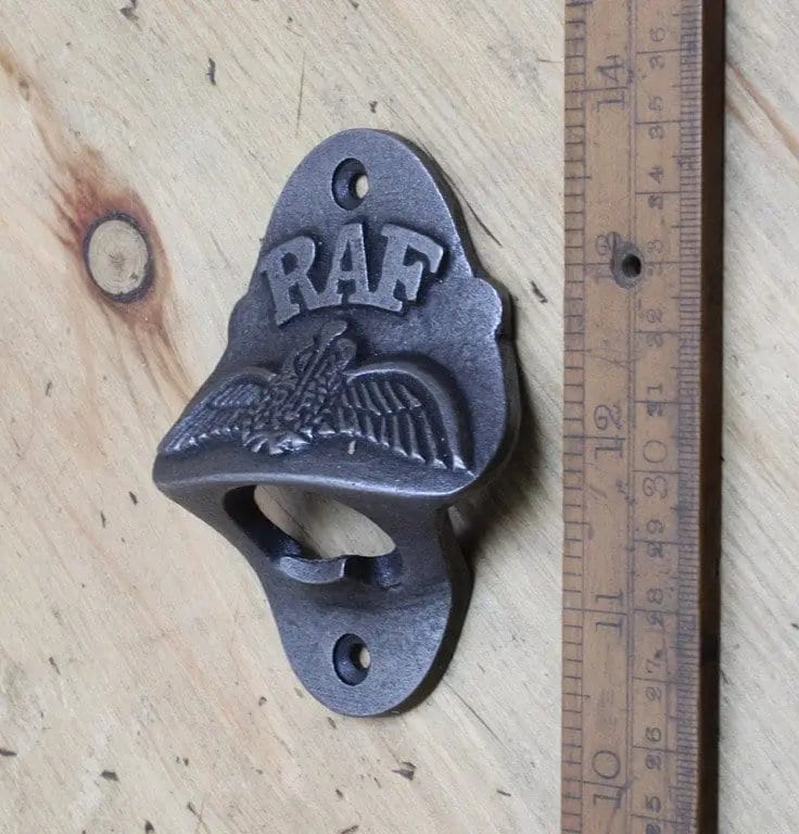 RAF Royal Air Force \ Cast Iron Wall Mounted Bottle Opener \ Vintage Style Home Bar